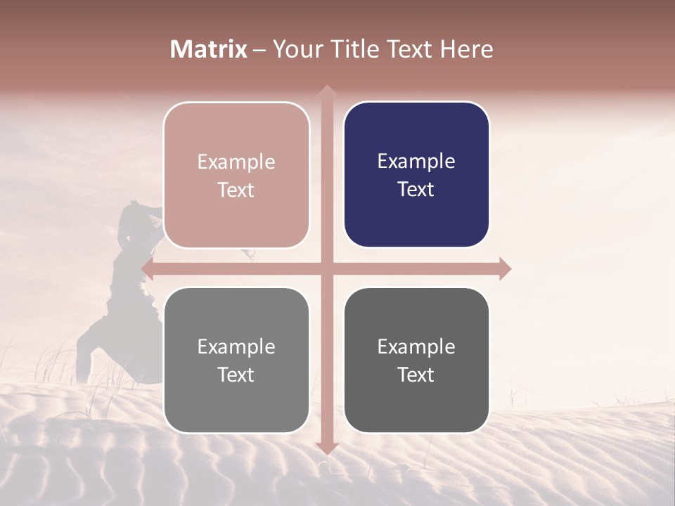 Black And White Strength Dune PowerPoint Template