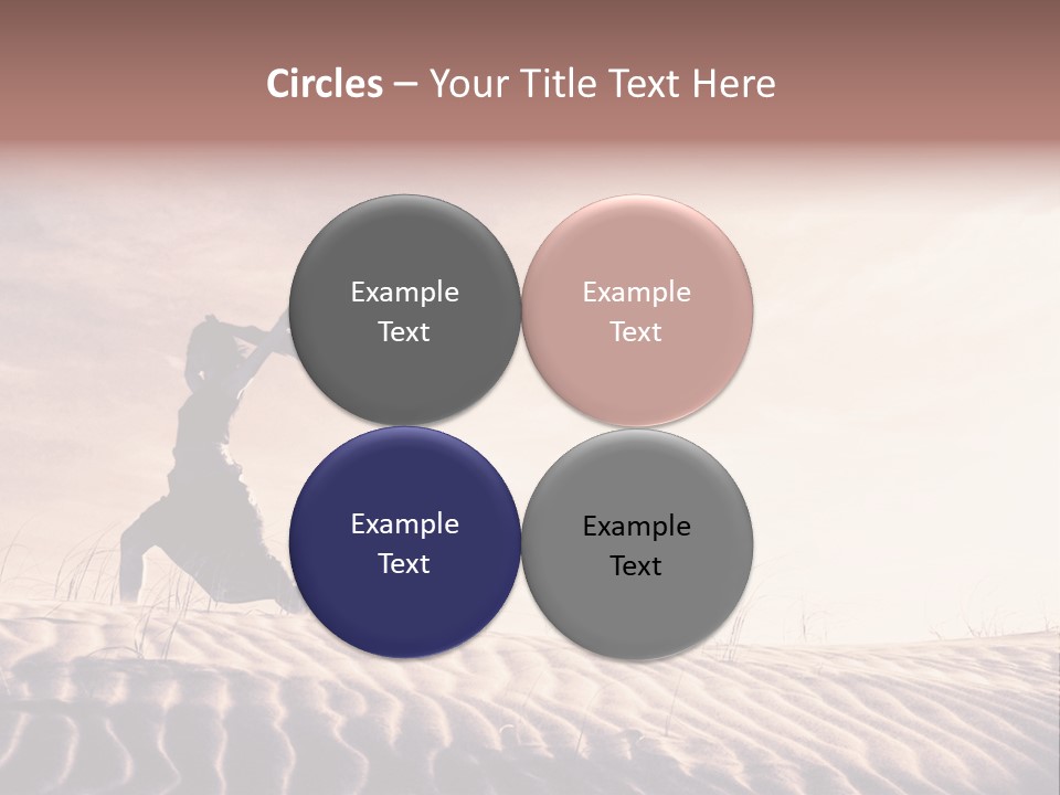 Black And White Strength Dune PowerPoint Template