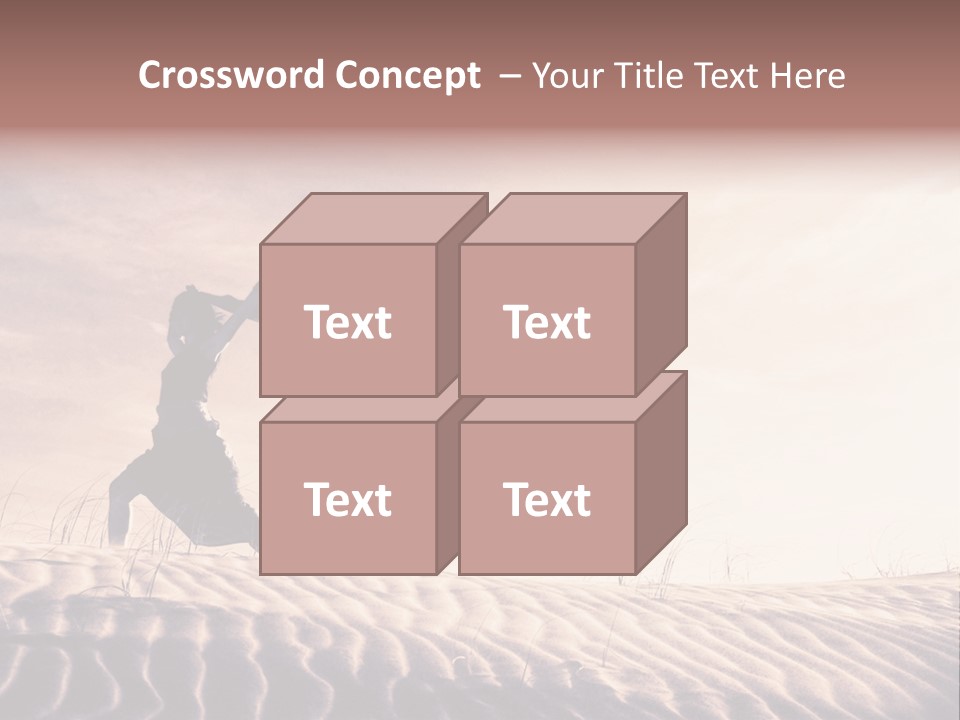 Black And White Strength Dune PowerPoint Template