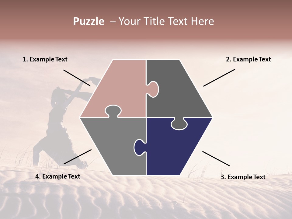 Black And White Strength Dune PowerPoint Template