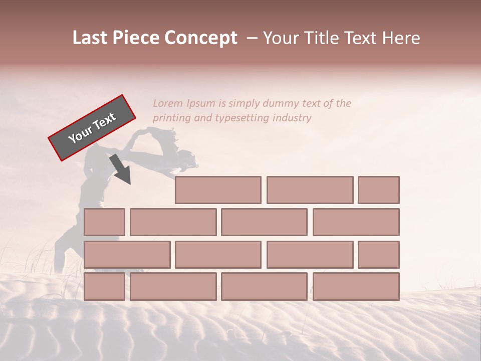 Black And White Strength Dune PowerPoint Template