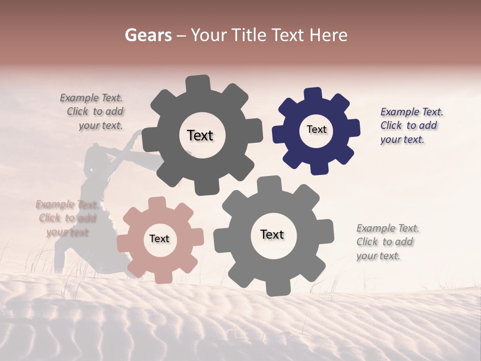 Black And White Strength Dune PowerPoint Template