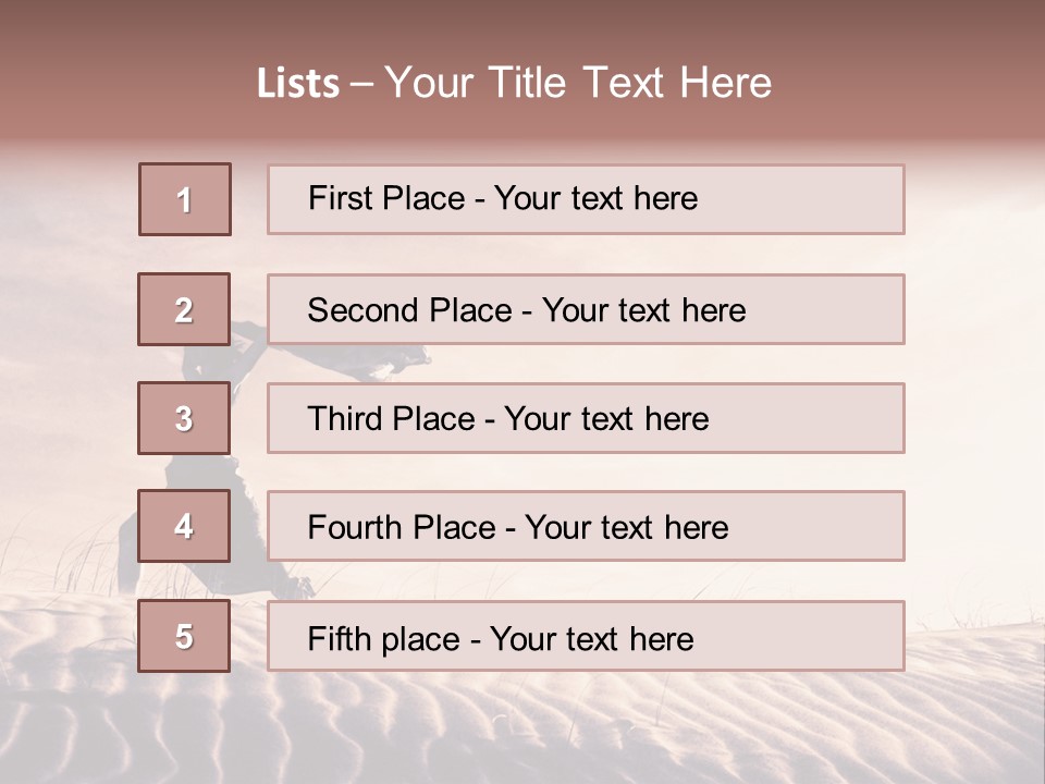 Black And White Strength Dune PowerPoint Template