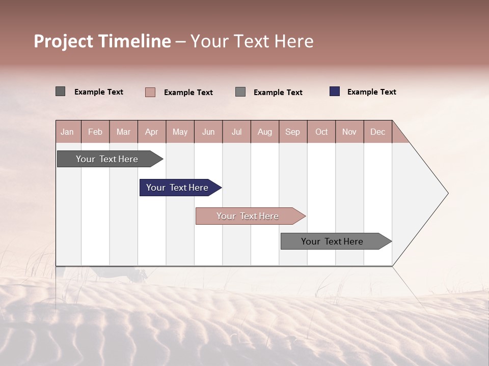 Black And White Strength Dune PowerPoint Template