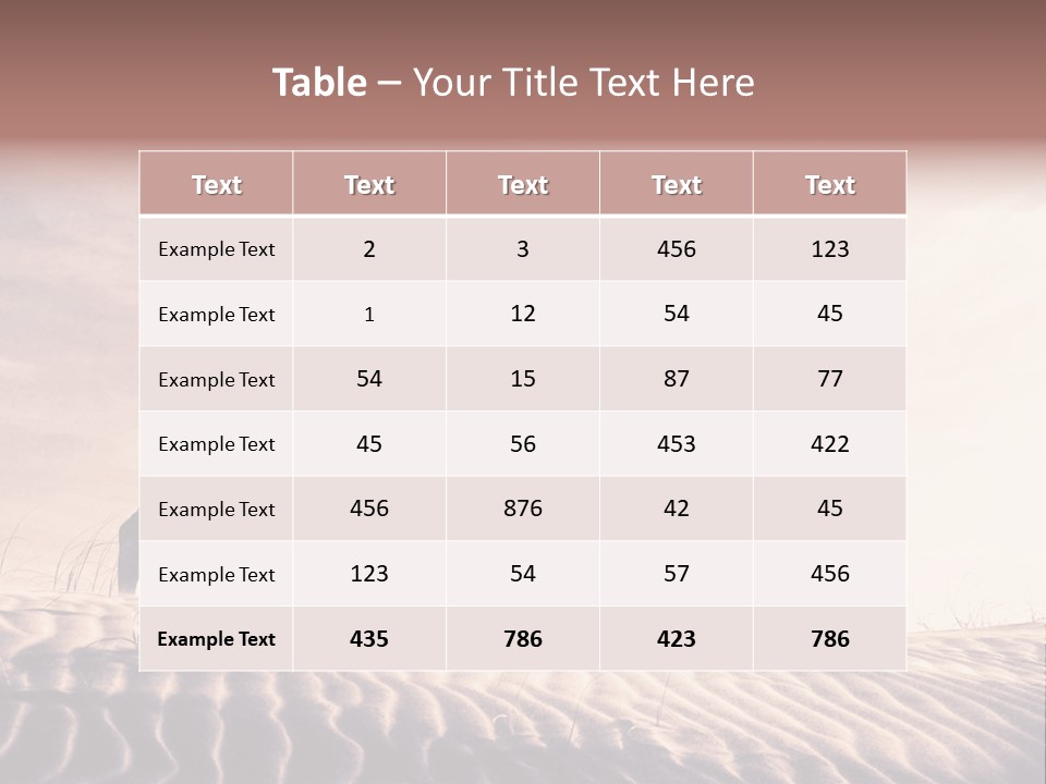 Black And White Strength Dune PowerPoint Template