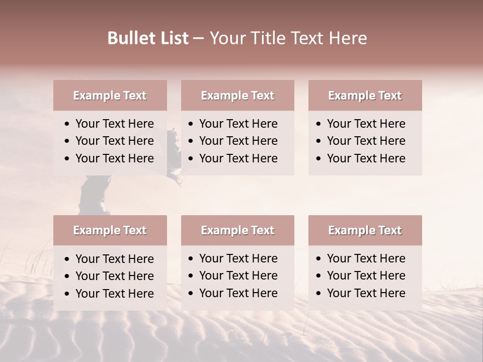 Black And White Strength Dune PowerPoint Template