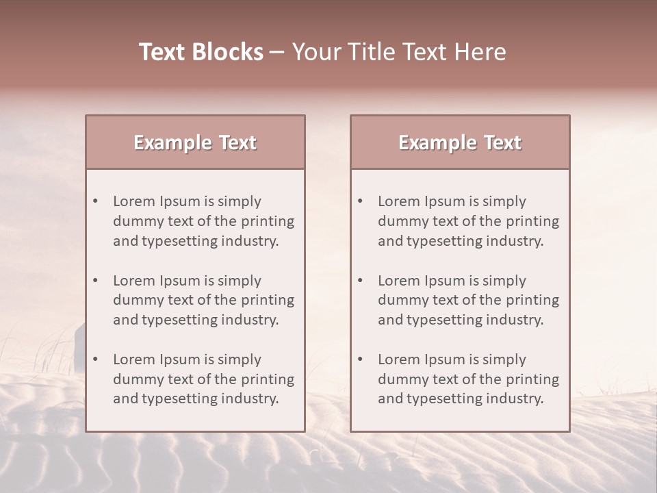 Black And White Strength Dune PowerPoint Template