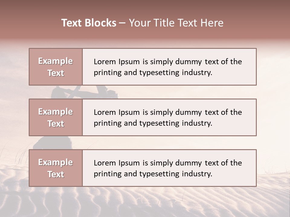 Black And White Strength Dune PowerPoint Template