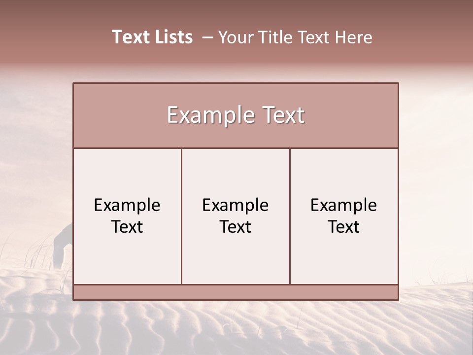 Black And White Strength Dune PowerPoint Template