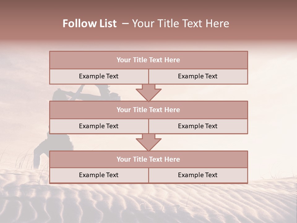 Black And White Strength Dune PowerPoint Template