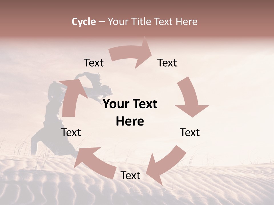 Black And White Strength Dune PowerPoint Template