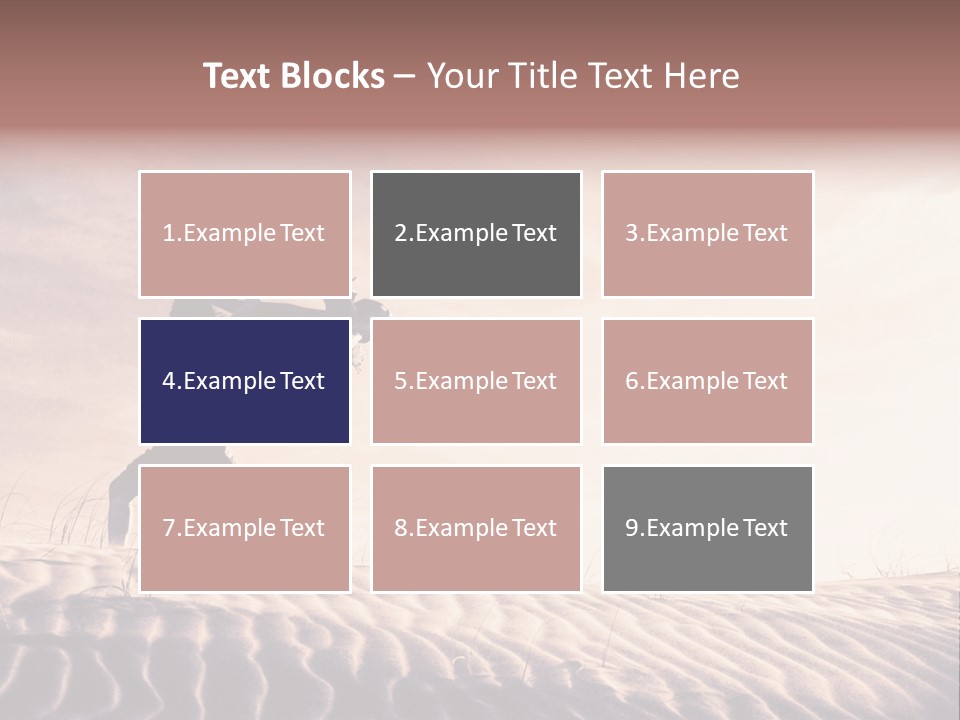 Black And White Strength Dune PowerPoint Template