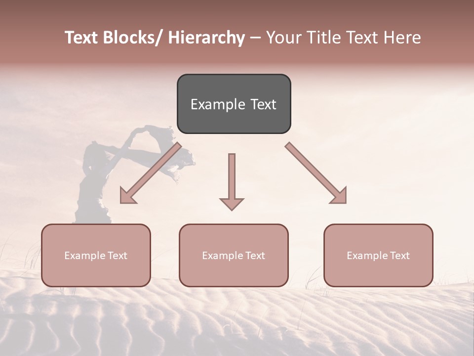 Black And White Strength Dune PowerPoint Template