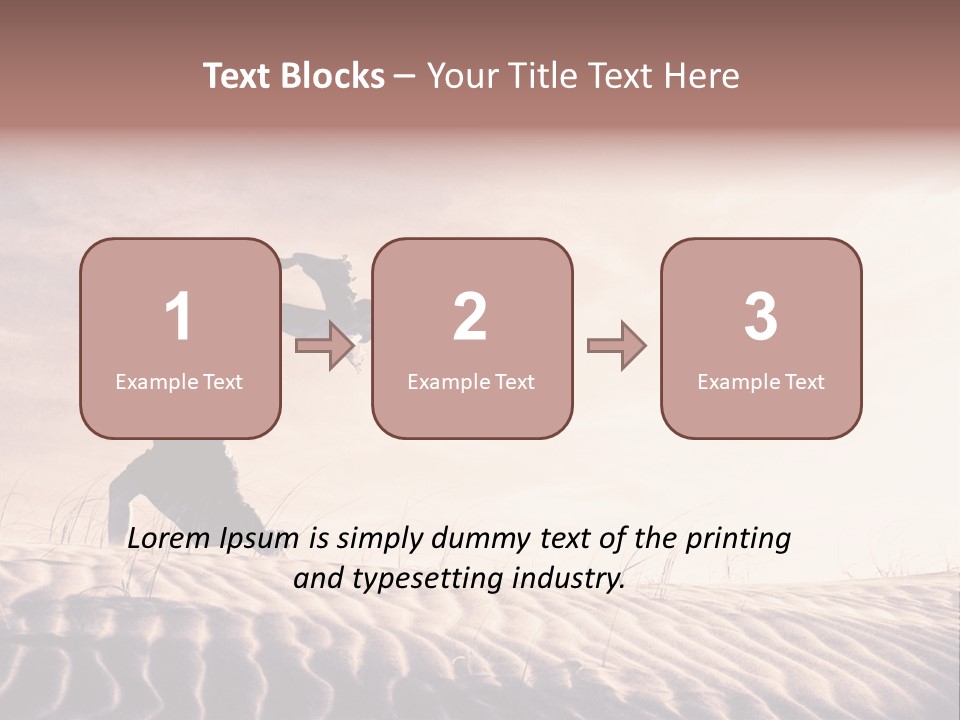 Black And White Strength Dune PowerPoint Template