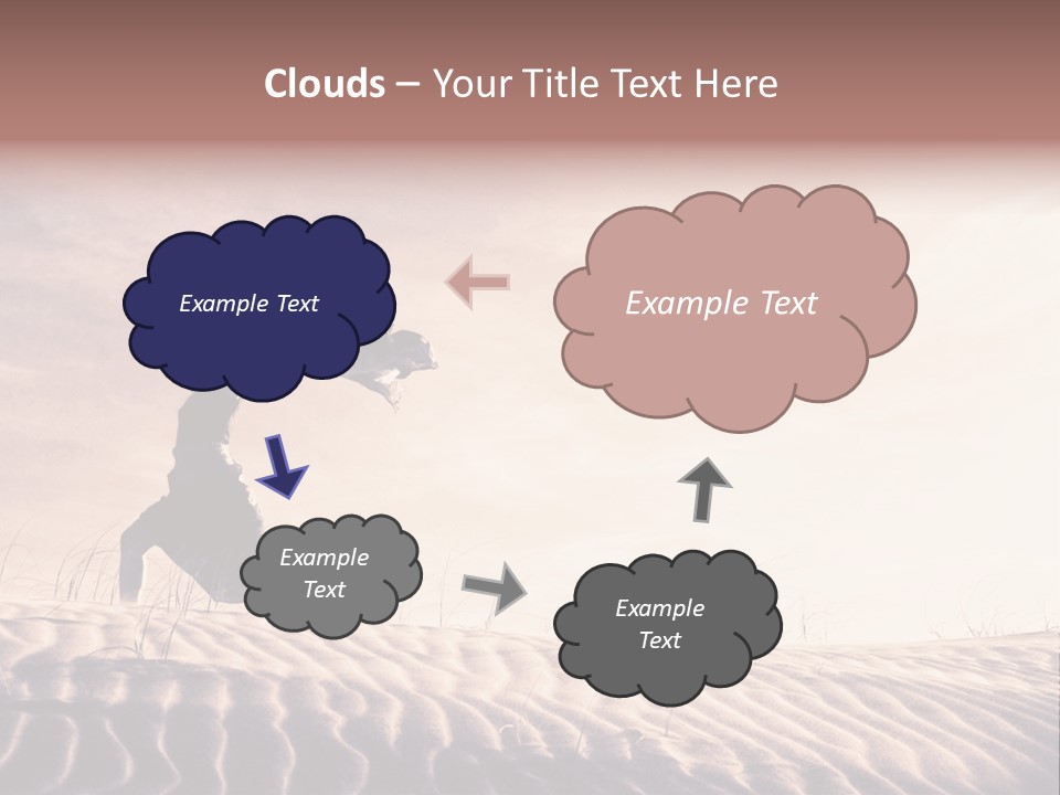 Black And White Strength Dune PowerPoint Template