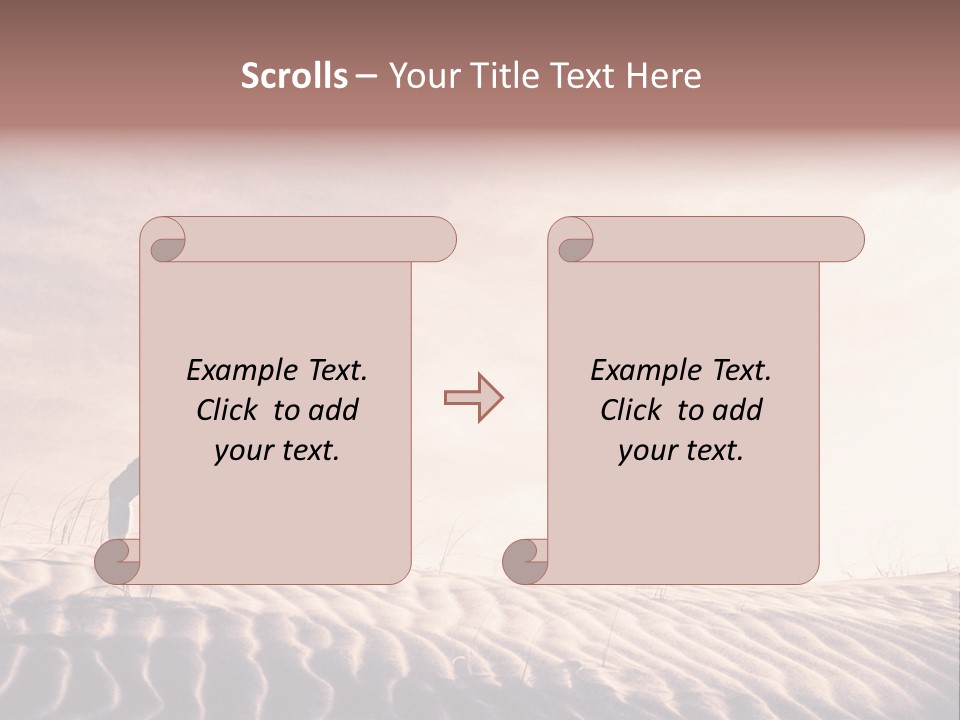 Black And White Strength Dune PowerPoint Template