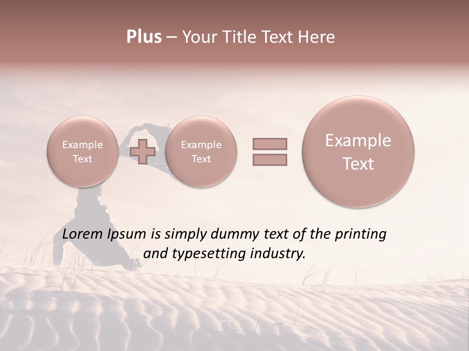Black And White Strength Dune PowerPoint Template
