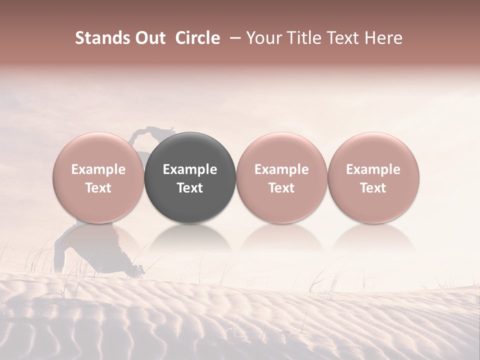 Black And White Strength Dune PowerPoint Template