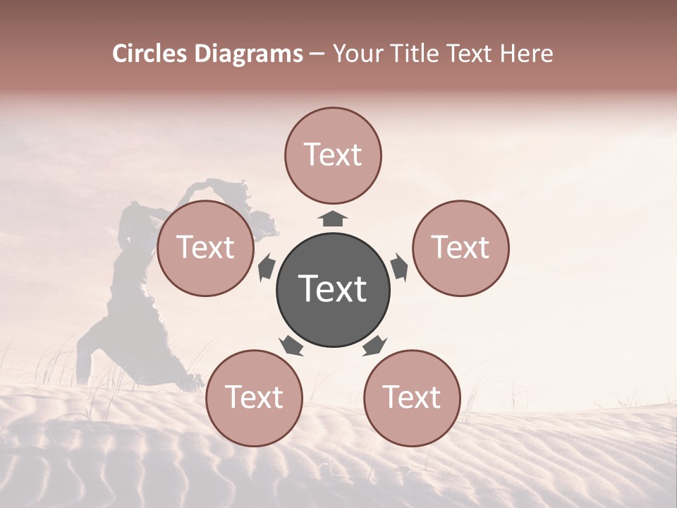 Black And White Strength Dune PowerPoint Template