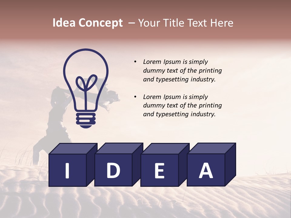 Black And White Strength Dune PowerPoint Template