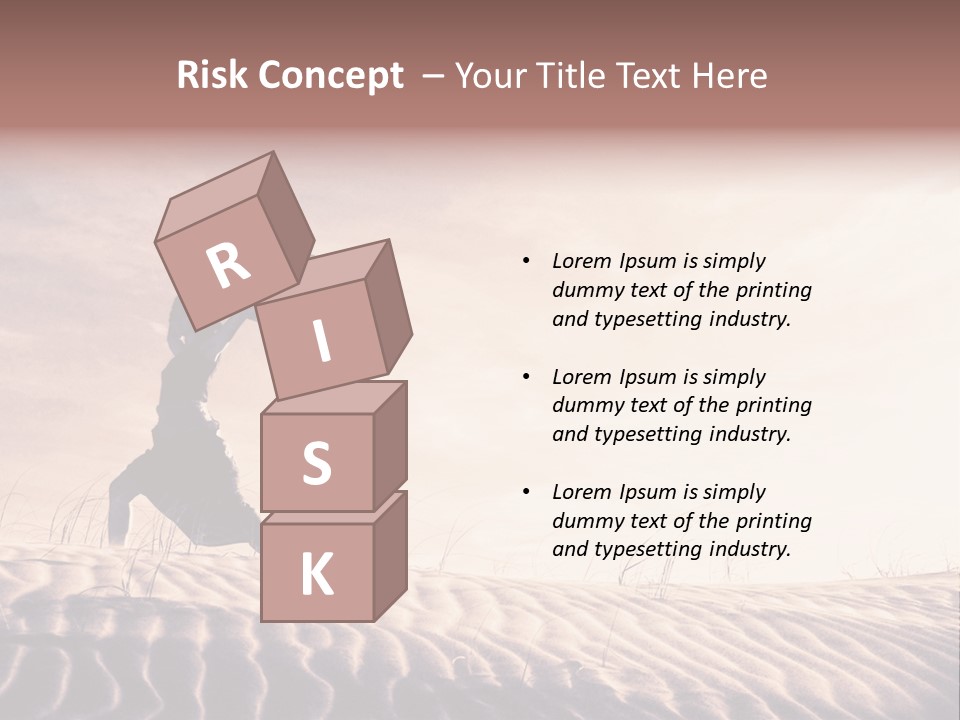 Black And White Strength Dune PowerPoint Template