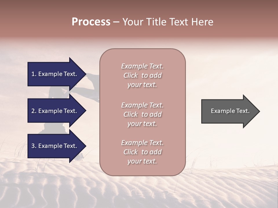 Black And White Strength Dune PowerPoint Template