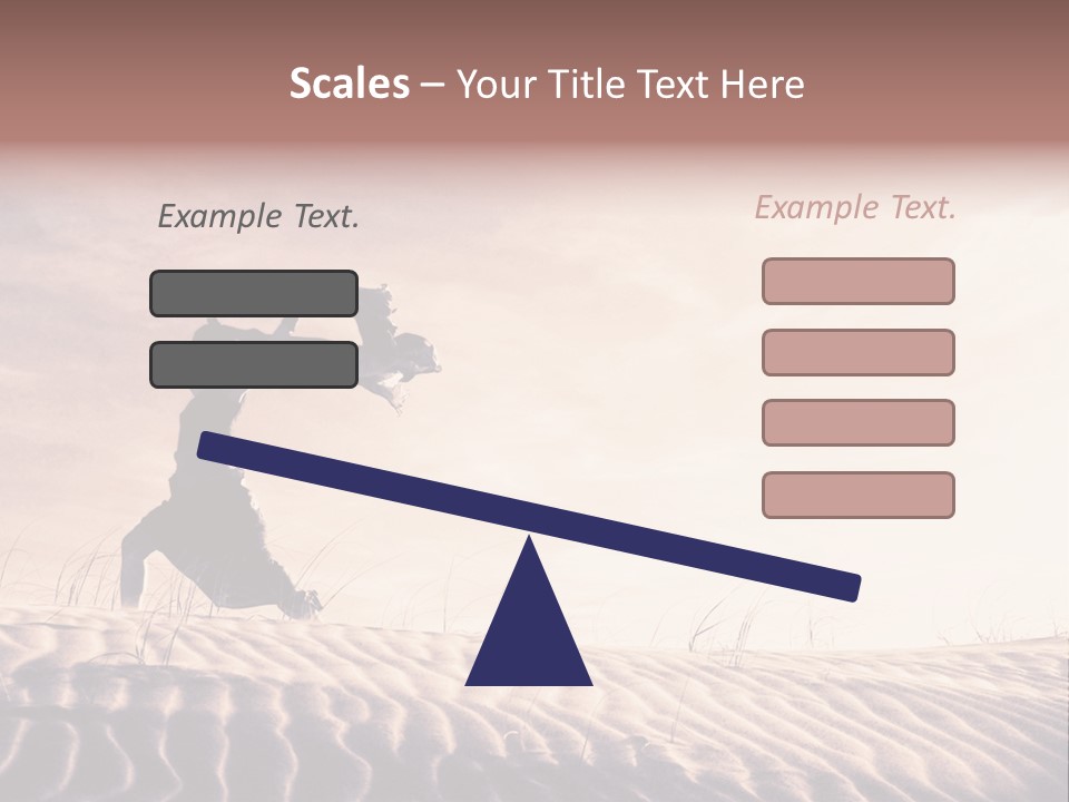 Black And White Strength Dune PowerPoint Template
