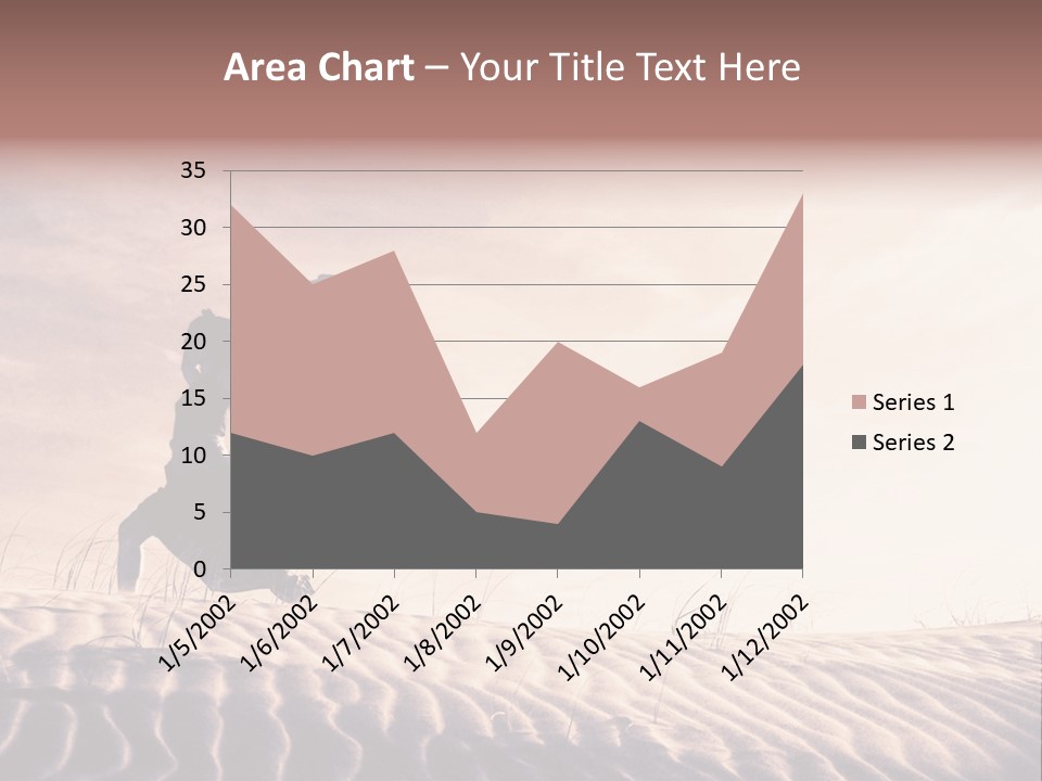 Black And White Strength Dune PowerPoint Template