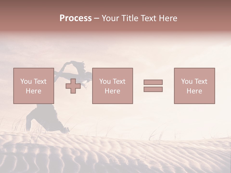 Black And White Strength Dune PowerPoint Template