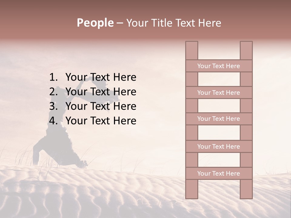 Black And White Strength Dune PowerPoint Template