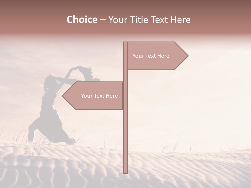 Black And White Strength Dune PowerPoint Template