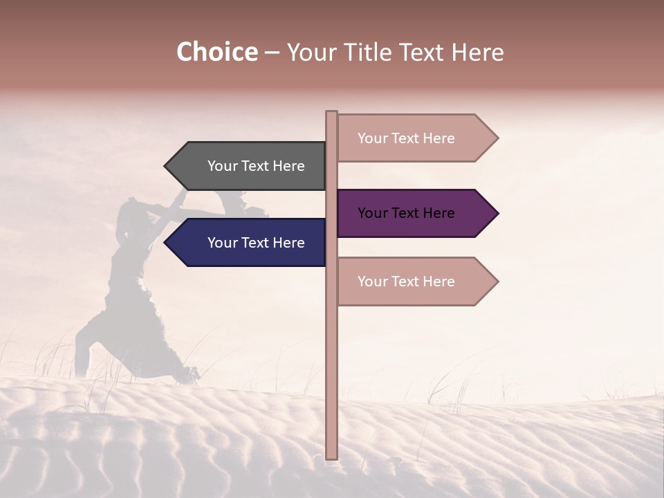 Black And White Strength Dune PowerPoint Template