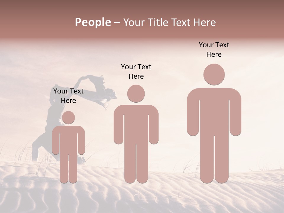 Black And White Strength Dune PowerPoint Template