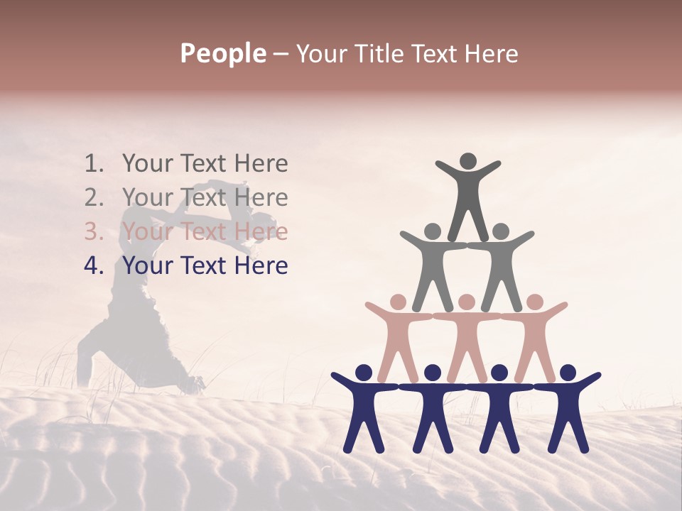 Black And White Strength Dune PowerPoint Template