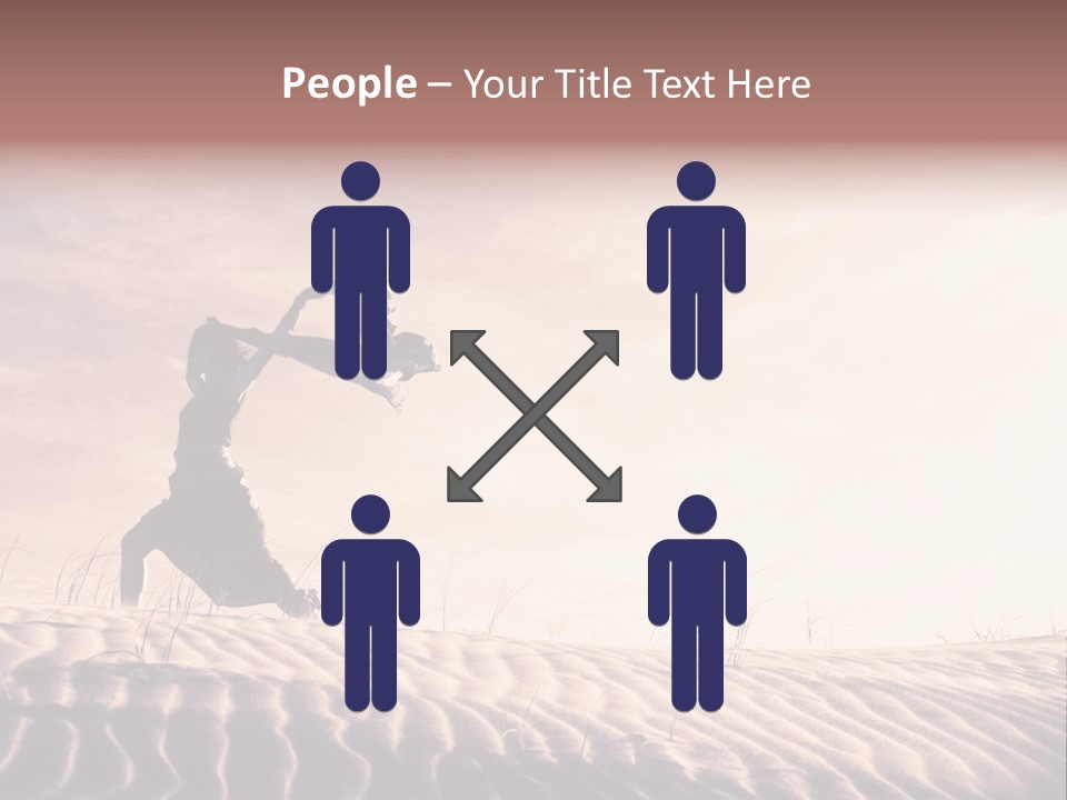 Black And White Strength Dune PowerPoint Template