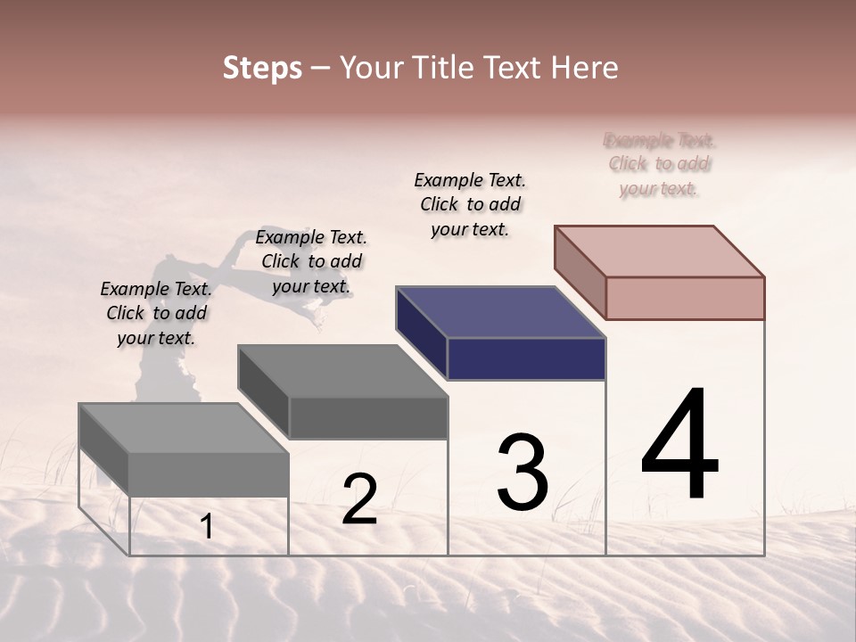 Black And White Strength Dune PowerPoint Template