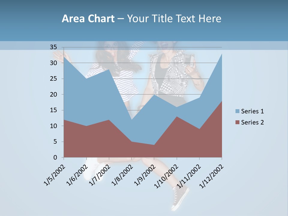 Female  Jump PowerPoint Template