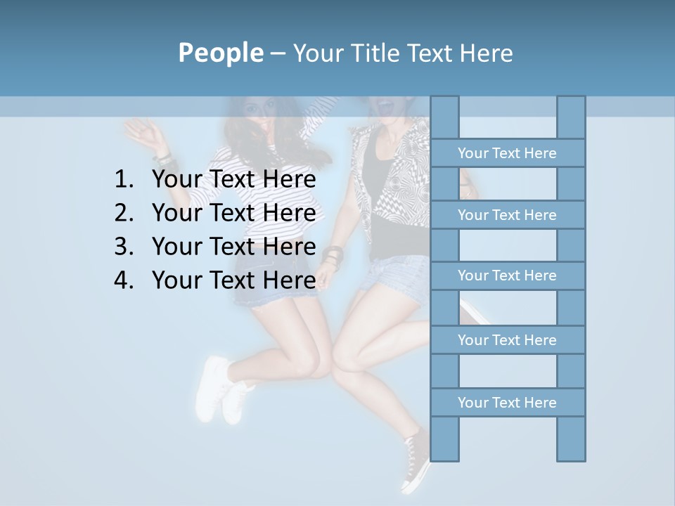 Female  Jump PowerPoint Template