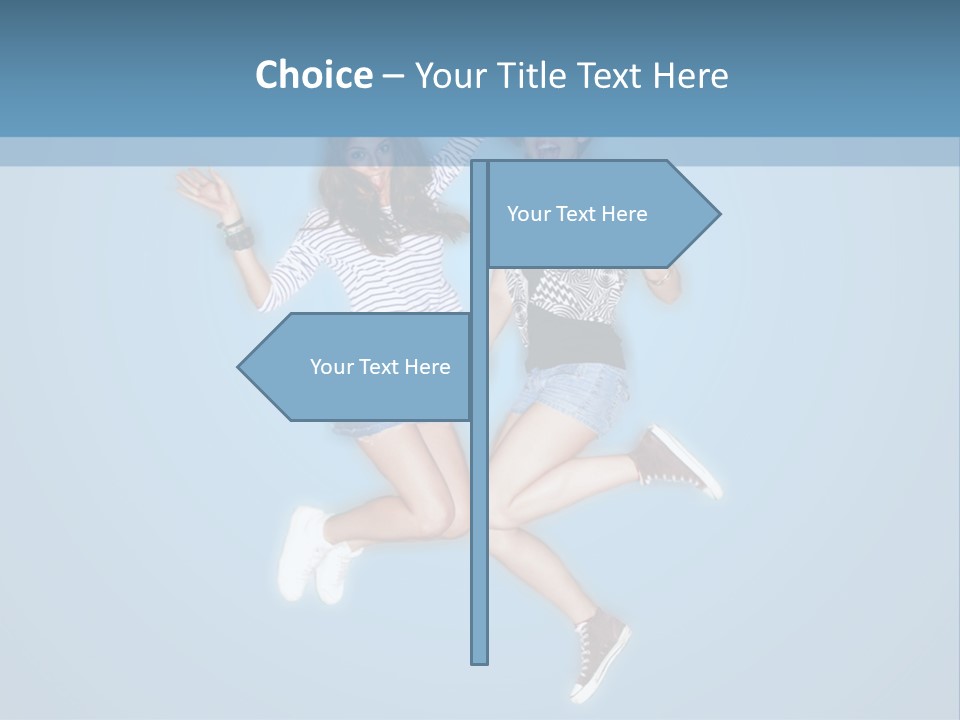 Female  Jump PowerPoint Template