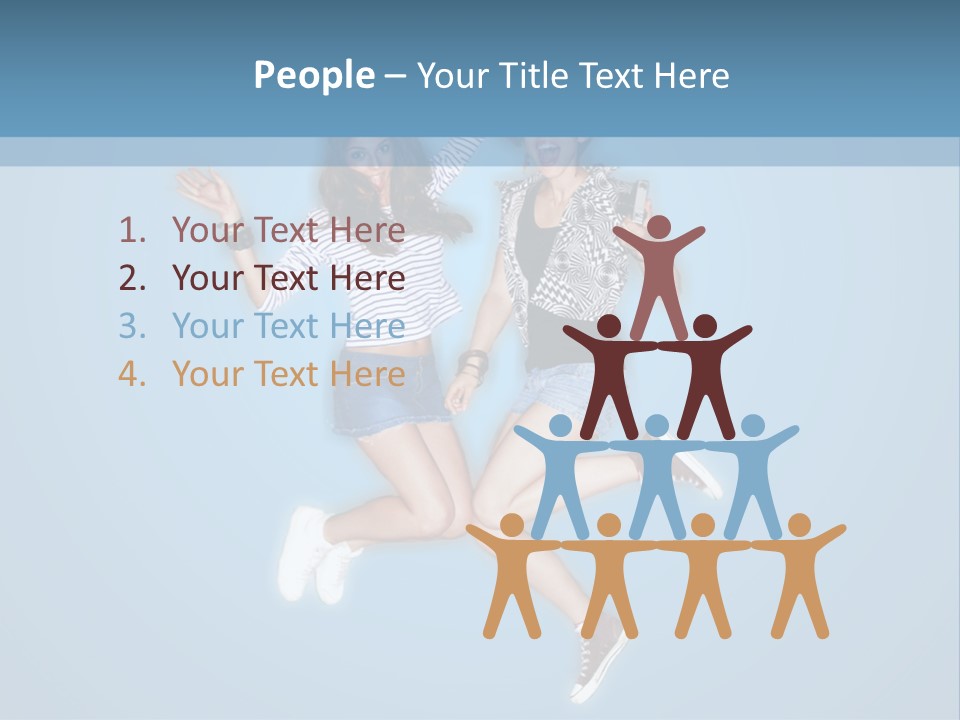 Female  Jump PowerPoint Template