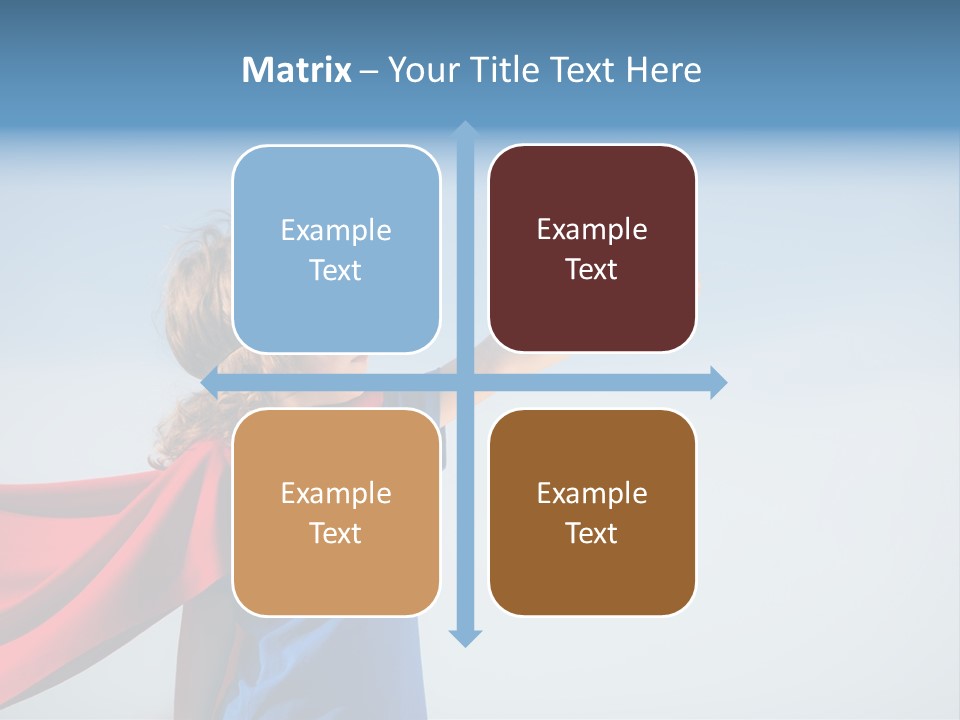 A Young Boy Dressed As A Super Hero PowerPoint Template