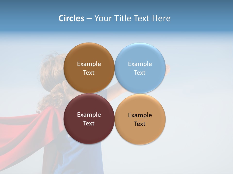 A Young Boy Dressed As A Super Hero PowerPoint Template