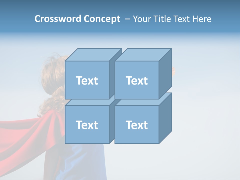 A Young Boy Dressed As A Super Hero PowerPoint Template