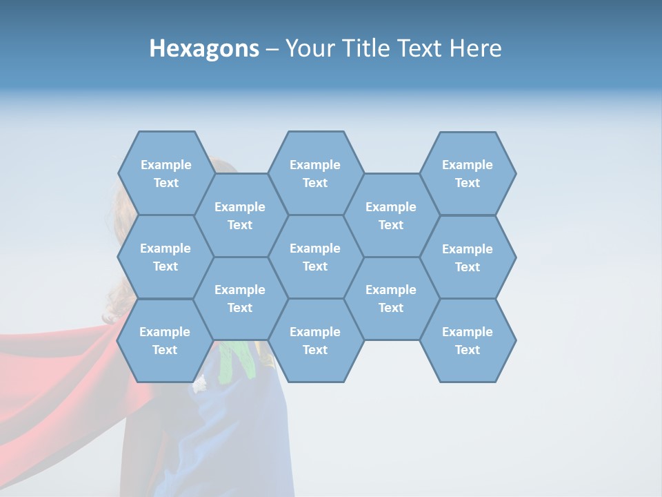 A Young Boy Dressed As A Super Hero PowerPoint Template