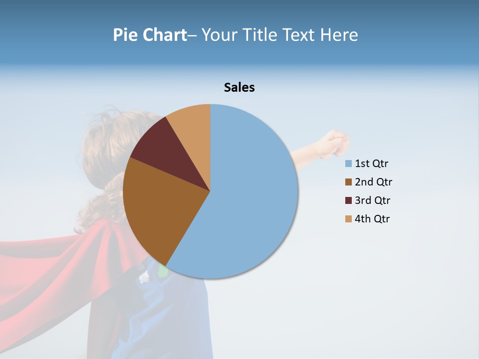 A Young Boy Dressed As A Super Hero PowerPoint Template