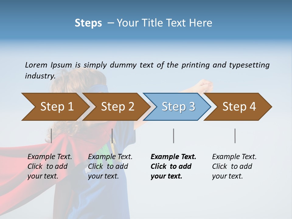 A Young Boy Dressed As A Super Hero PowerPoint Template
