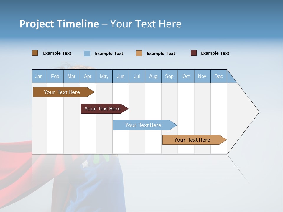 A Young Boy Dressed As A Super Hero PowerPoint Template