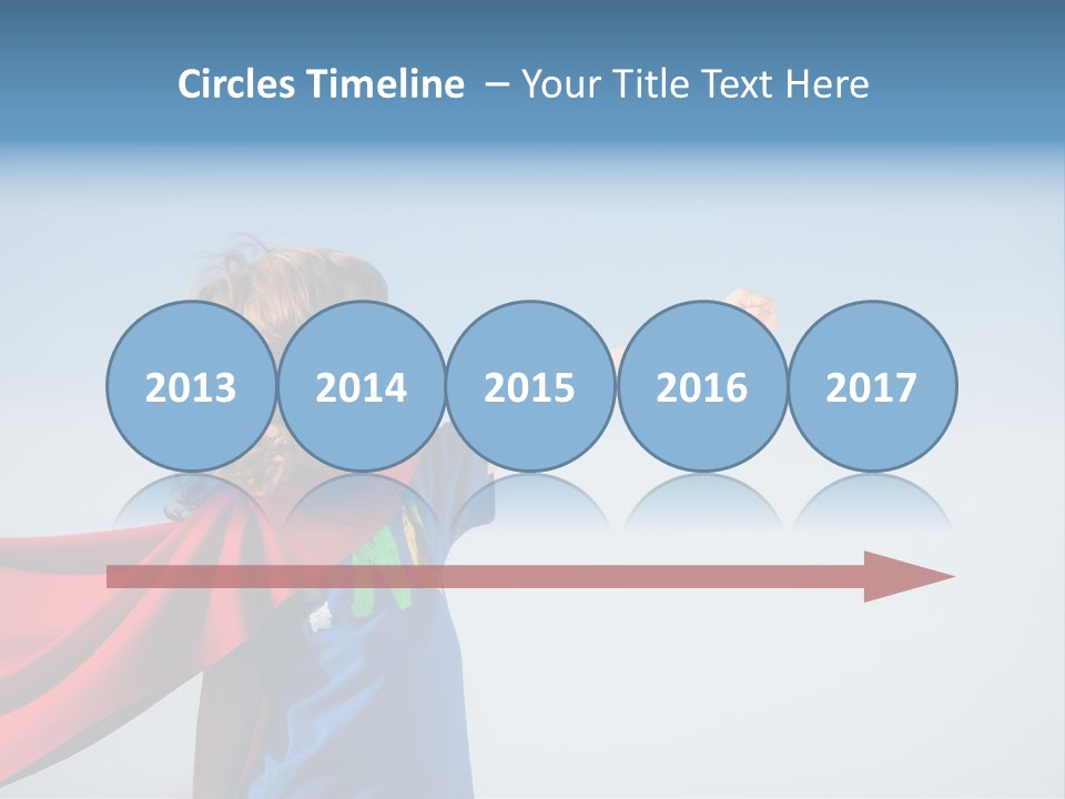 A Young Boy Dressed As A Super Hero PowerPoint Template