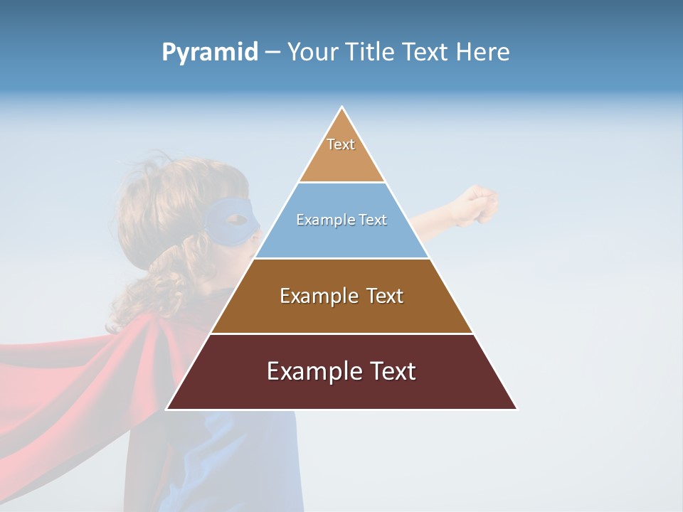 A Young Boy Dressed As A Super Hero PowerPoint Template