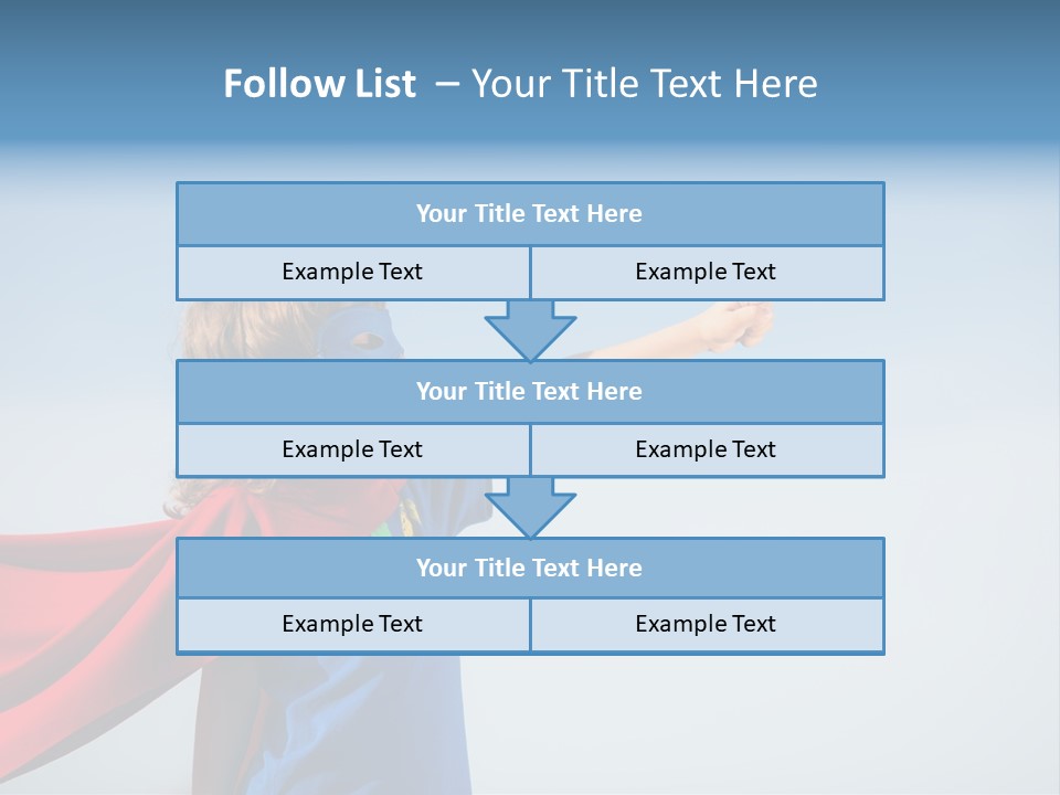 A Young Boy Dressed As A Super Hero PowerPoint Template